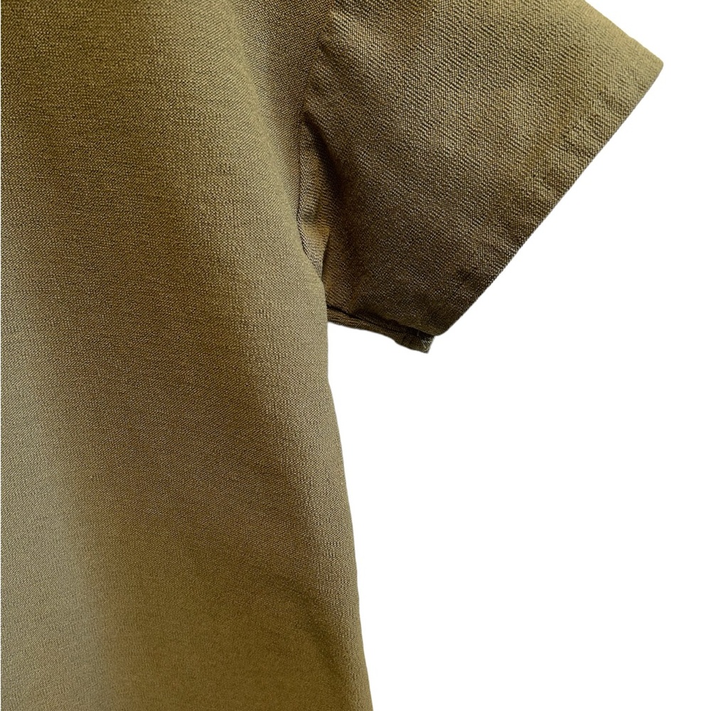 Eileen Fisher Dress of Stretch Crepe Crew Neck Short Sleeve Front Pockets XXS - Picture 3 of 6